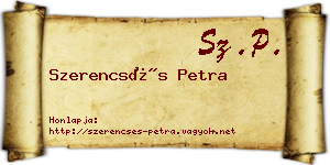 Szerencsés Petra névjegykártya